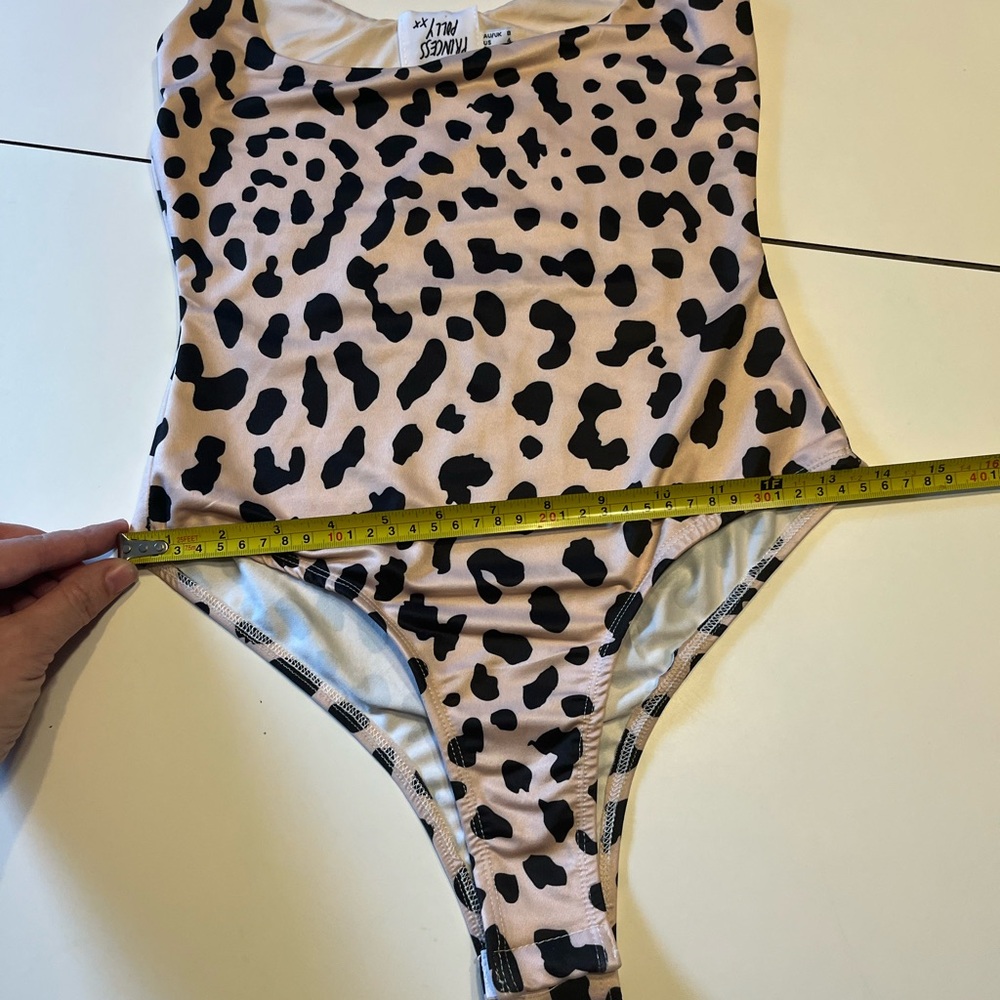 Princess Polly size 4 black tan animal print tank bodysuit - Picture 8 of 9
